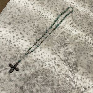 Turquoise and swarovski crystal set